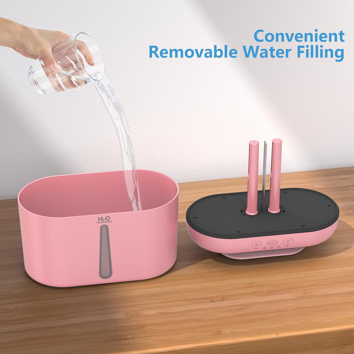 SZO Plant Humidifier Indoor, 2.5L Humidifiers for Bedroom, Soft Pink