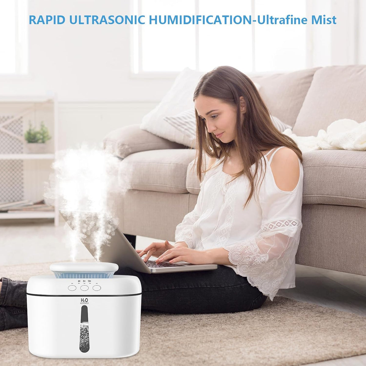 SZO Plant Humidifier Indoor, 2.5L Humidifiers for Bedroom, Soft Pink