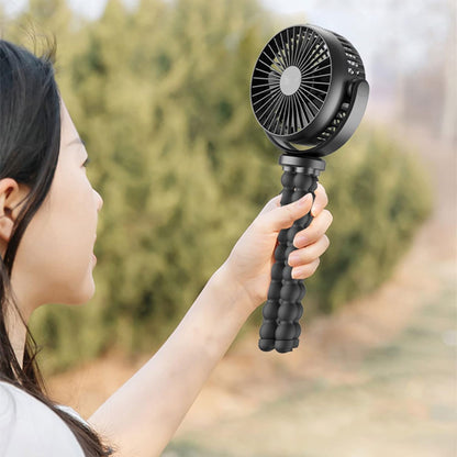 Stroller Fan Rotatable USB Fan for Car-Seat Pushchair Accessories Quiet Tripod Fan with 5200mAh Battery Powered 3 Speed