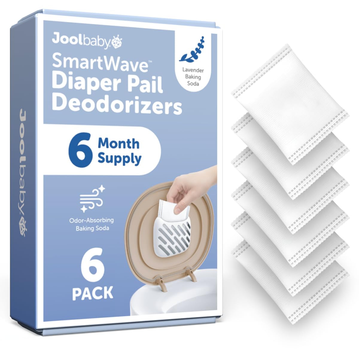 Diaper Pail Deodorizers – Activated Carbon Helps Eliminate Odors & Keep Your Nursery Smelling Fresh – Fragrance-Free (6 Pack)