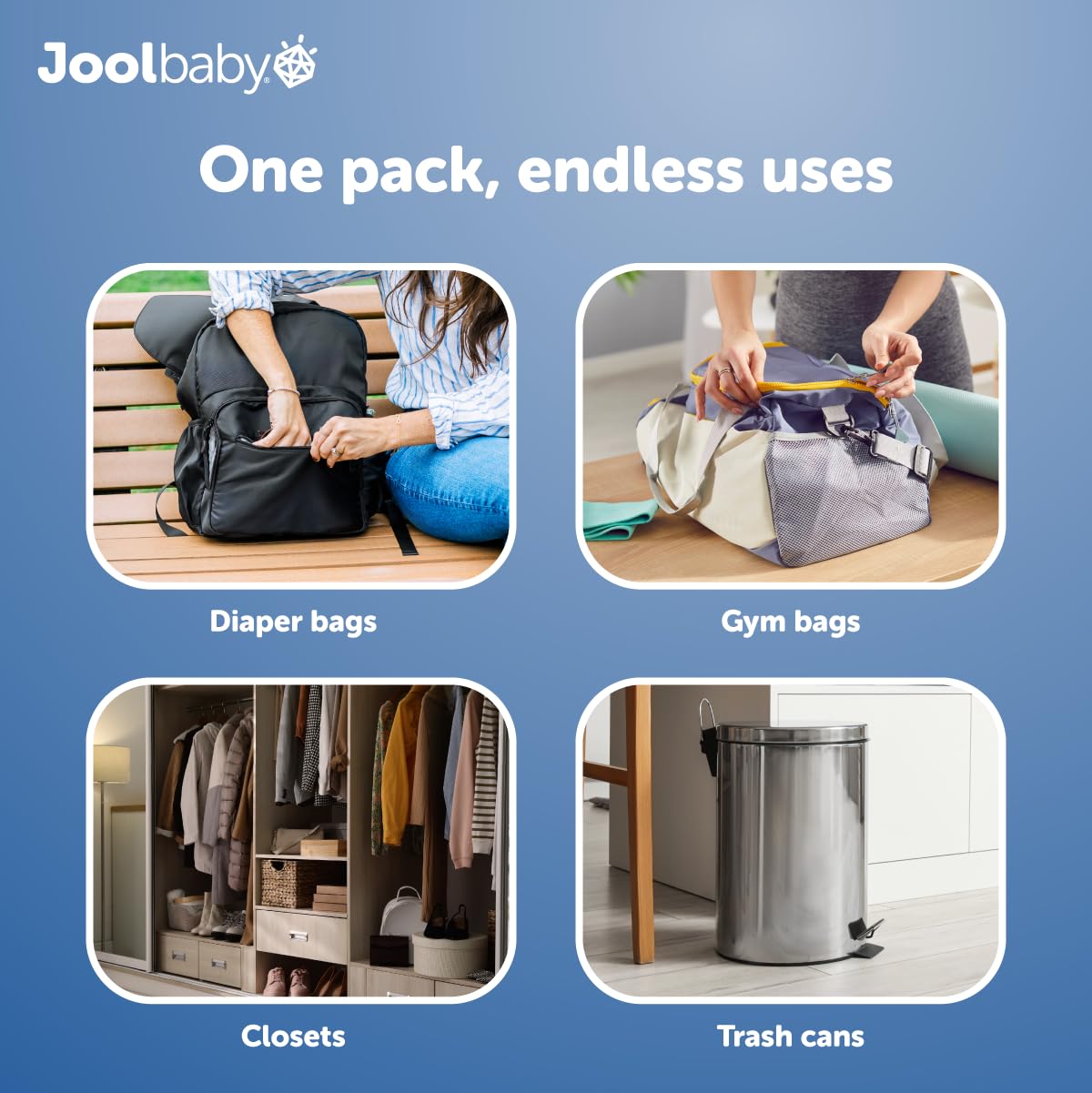 Diaper Pail Deodorizers – Activated Carbon Helps Eliminate Odors & Keep Your Nursery Smelling Fresh – Fragrance-Free (6 Pack)