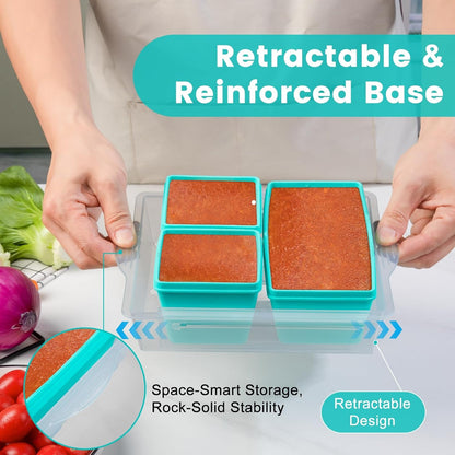 Gemice 1-Cup Silicone Freezer Molds with Lids, Individual 4-Pack