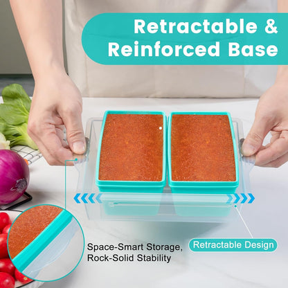 Gemice 1-Cup Silicone Freezer Molds with Lids, Individual 4-Pack