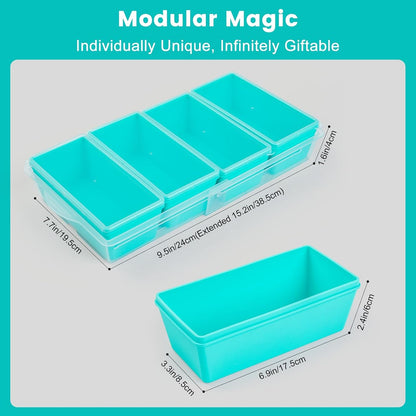 Gemice 1-Cup Silicone Freezer Molds with Lids, Individual 4-Pack