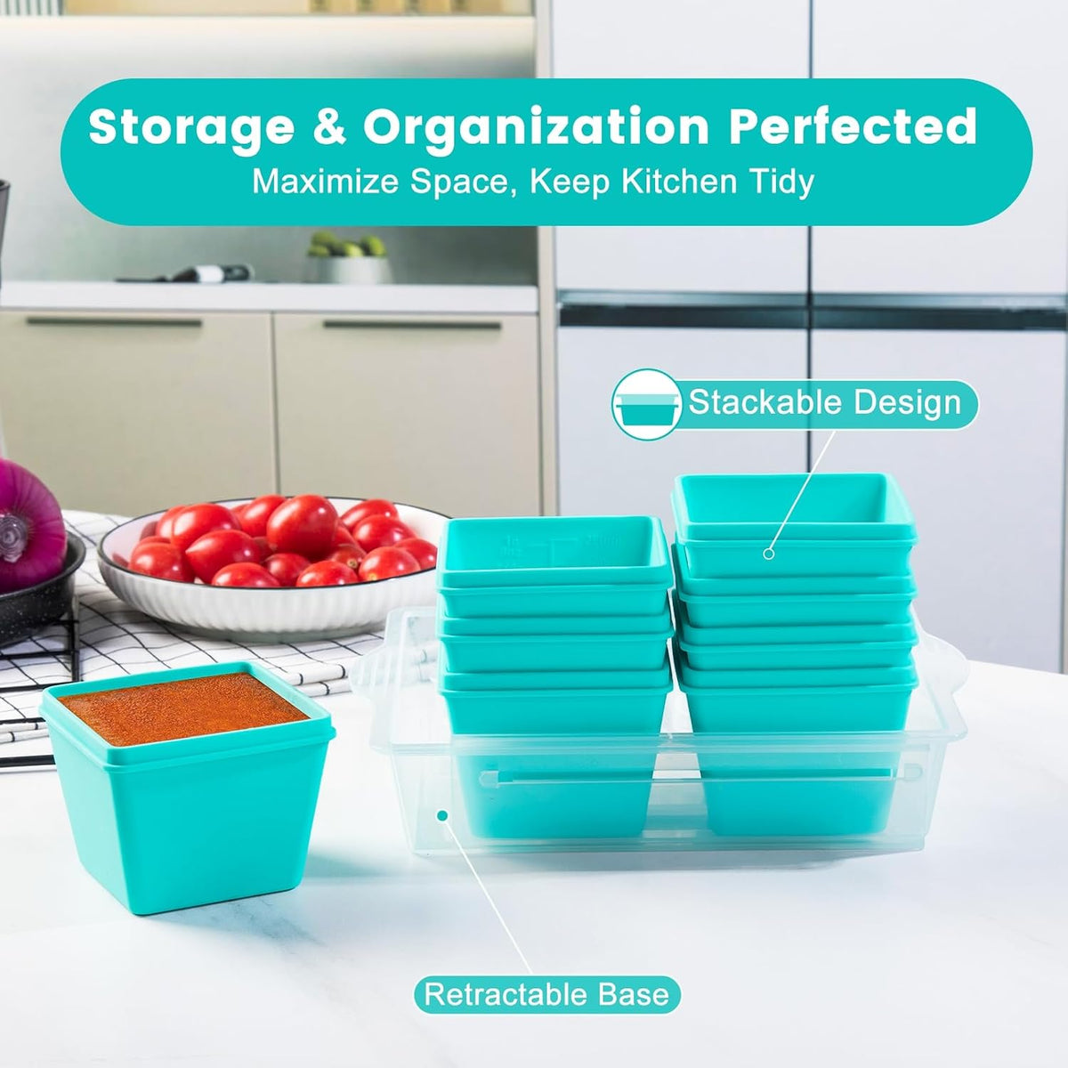 Gemice 1-Cup Silicone Freezer Molds with Lids, Individual 4-Pack