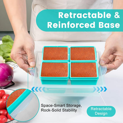Gemice 1-Cup Silicone Freezer Molds with Lids, Individual 4-Pack