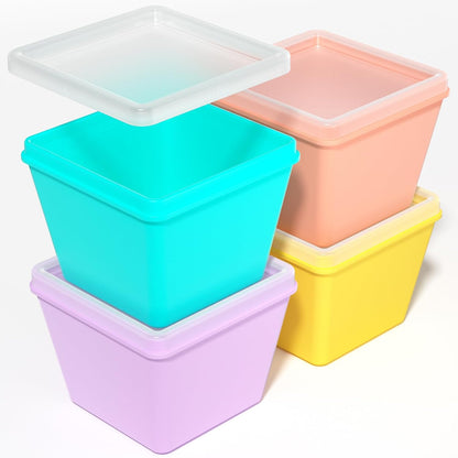 Gemice 1-Cup Silicone Freezer Molds with Lids, Individual 4-Pack