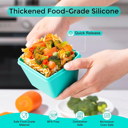 Gemice 1-Cup Silicone Freezer Molds with Lids, Individual 4-Pack
