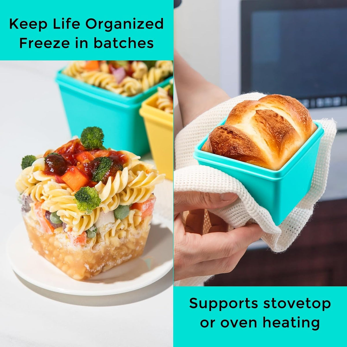 Gemice 1-Cup Silicone Freezer Molds with Lids, Individual 4-Pack