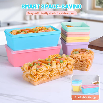 Gemice 1-Cup Silicone Freezer Molds with Lids, Individual 4-Pack