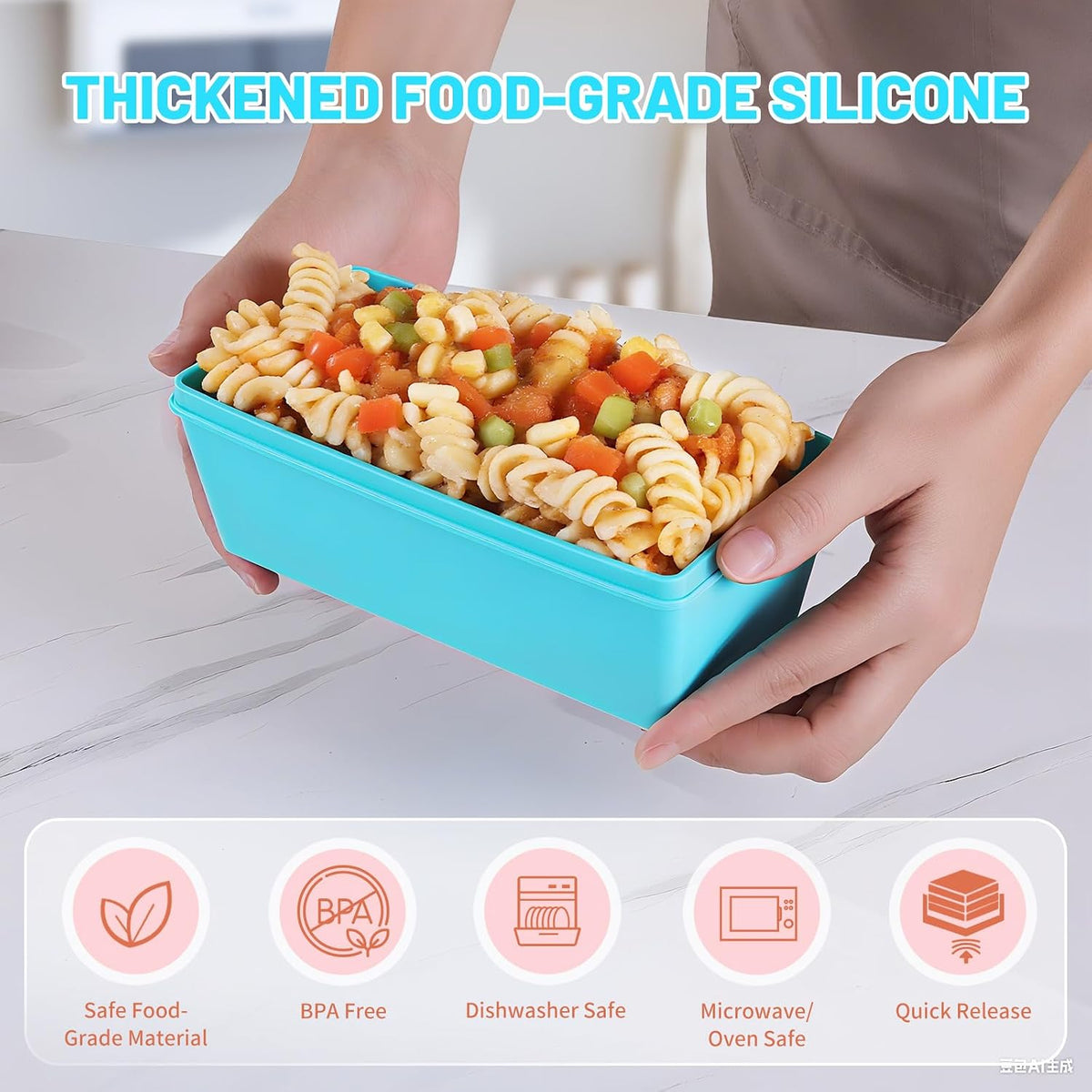 Gemice 1-Cup Silicone Freezer Molds with Lids, Individual 4-Pack