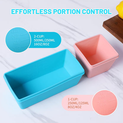 Gemice 1-Cup Silicone Freezer Molds with Lids, Individual 4-Pack