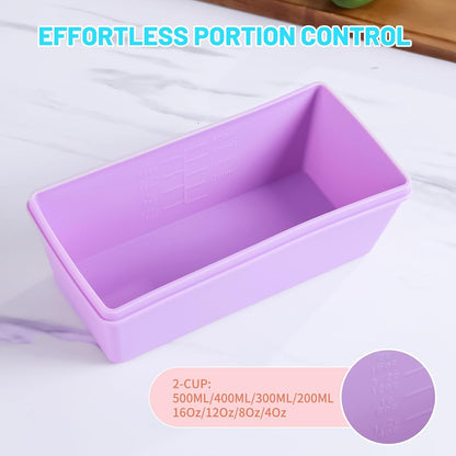 Gemice 1-Cup Silicone Freezer Molds with Lids, Individual 4-Pack