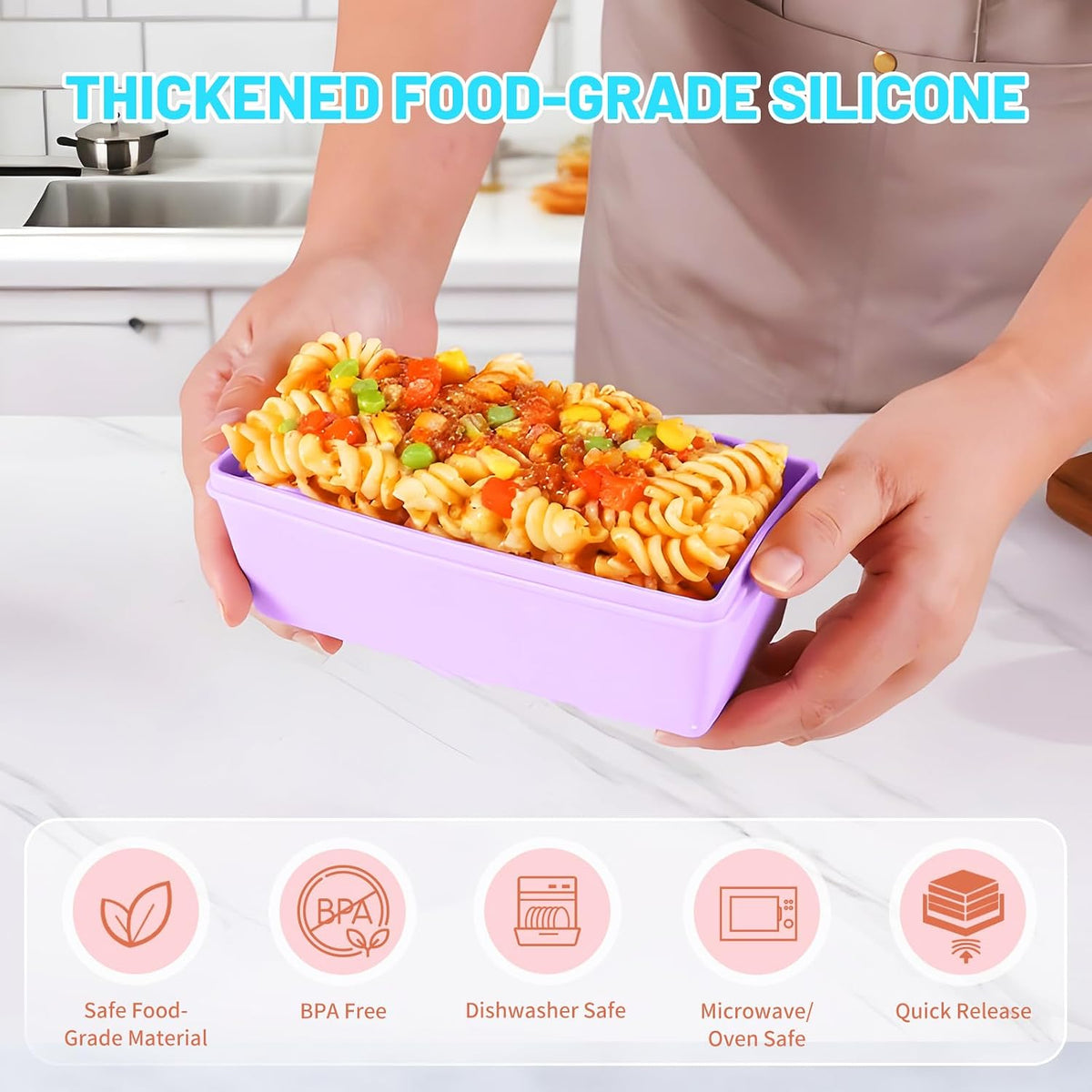Gemice 1-Cup Silicone Freezer Molds with Lids, Individual 4-Pack