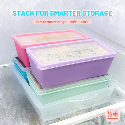 Gemice 1-Cup Silicone Freezer Molds with Lids, Individual 4-Pack