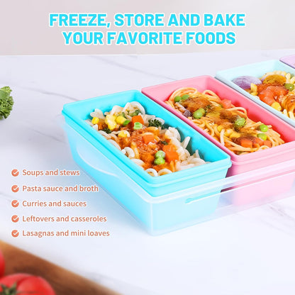 Gemice 1-Cup Silicone Freezer Molds with Lids, Individual 4-Pack