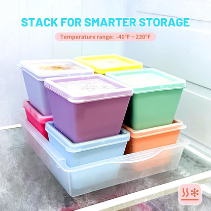 Gemice 1-Cup Silicone Freezer Molds with Lids, Individual 4-Pack