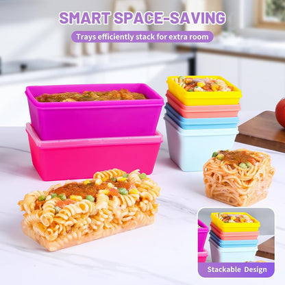 Gemice 1-Cup Silicone Freezer Molds with Lids, Individual 4-Pack