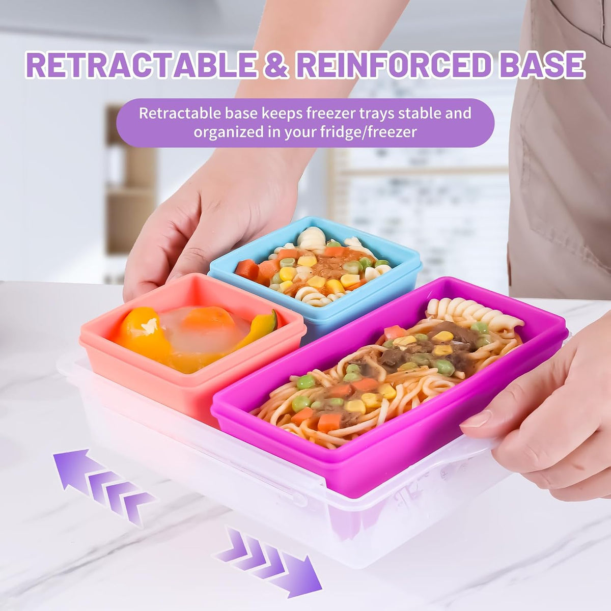 Gemice 1-Cup Silicone Freezer Molds with Lids, Individual 4-Pack