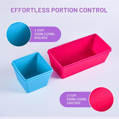 Gemice 1-Cup Silicone Freezer Molds with Lids, Individual 4-Pack