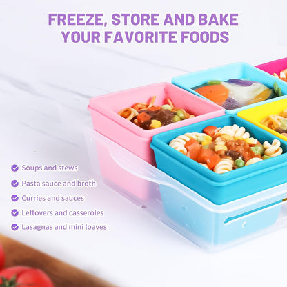 Gemice 1-Cup Silicone Freezer Molds with Lids, Individual 4-Pack