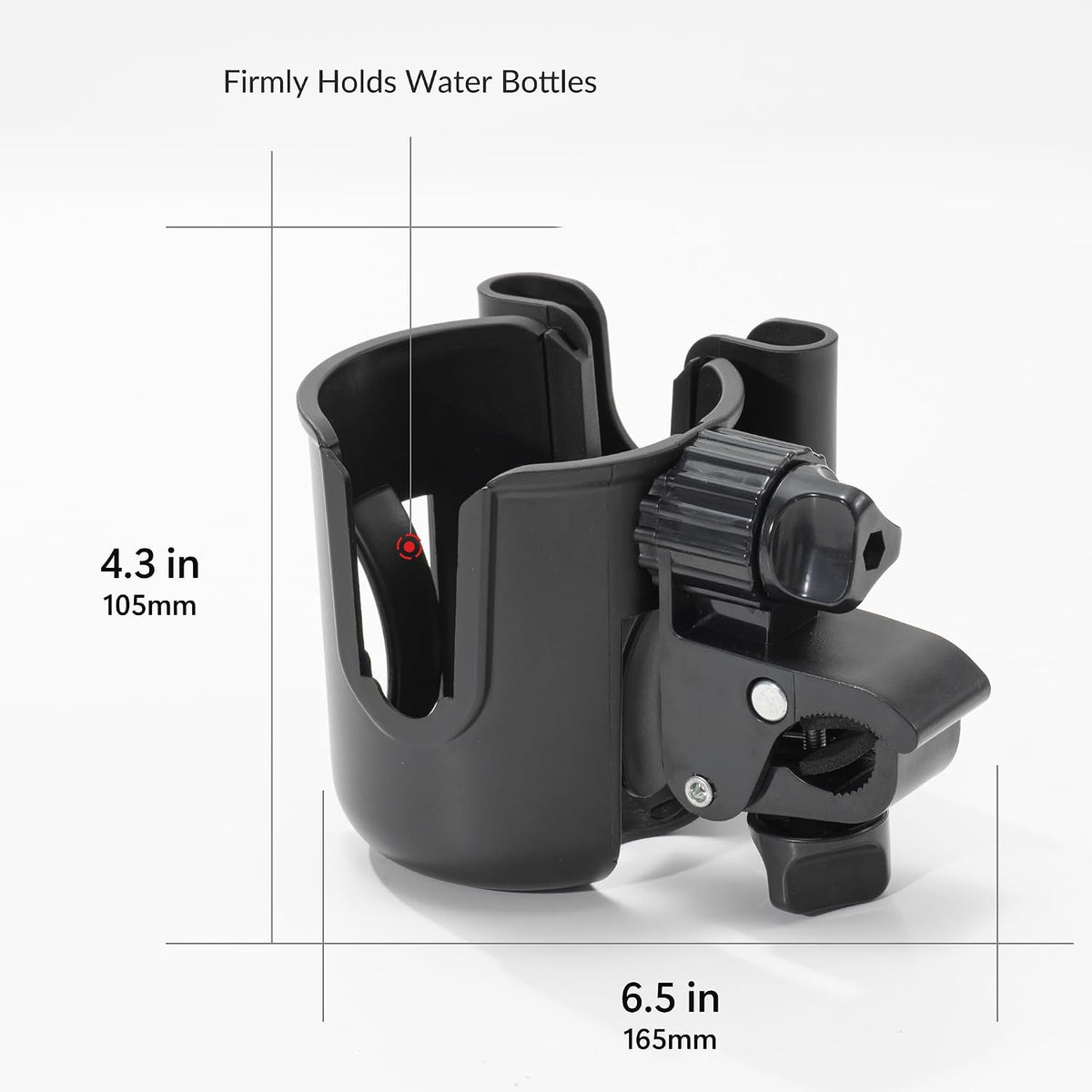 Universal Stroller Cup Holder - 2-in-1 Wheelchair Cup Holder Adjustable Bike Drink Holder with Phone Holder Accessories for Rollator,Bike,Scooter,Walker(Beige)