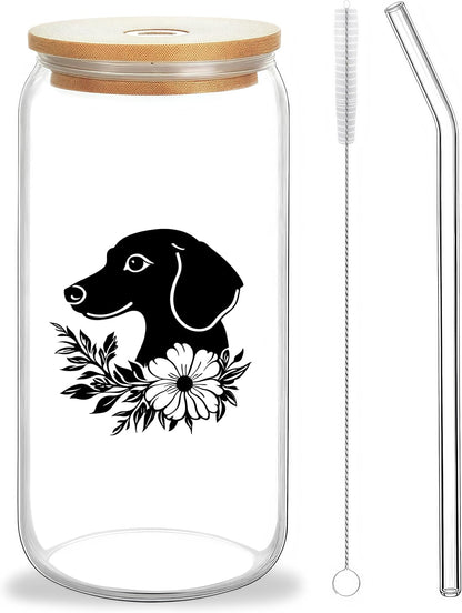 Cute Owl Glass Cup With Lids And Straws, Owl Gift For Women, IIced, Coffee, Smoothie, Cocktail, Beer, Whiskey, Soda, Matcha,16 Oz, Home Office Table Desk Decoration!
