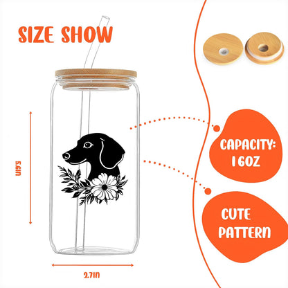 Cute Owl Glass Cup With Lids And Straws, Owl Gift For Women, IIced, Coffee, Smoothie, Cocktail, Beer, Whiskey, Soda, Matcha,16 Oz, Home Office Table Desk Decoration!