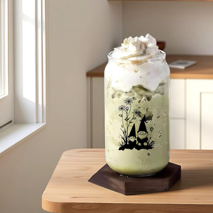 Cute Owl Glass Cup With Lids And Straws, Owl Gift For Women, IIced, Coffee, Smoothie, Cocktail, Beer, Whiskey, Soda, Matcha,16 Oz, Home Office Table Desk Decoration!