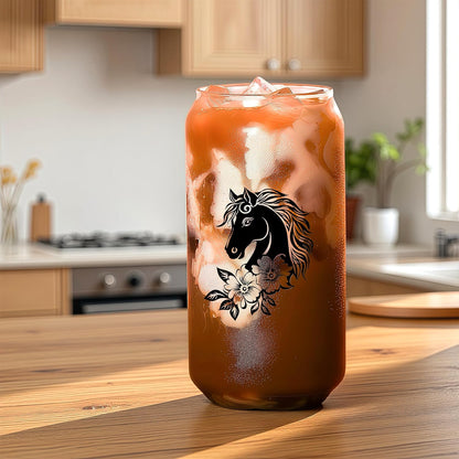 Cute Owl Glass Cup With Lids And Straws, Owl Gift For Women, IIced, Coffee, Smoothie, Cocktail, Beer, Whiskey, Soda, Matcha,16 Oz, Home Office Table Desk Decoration!