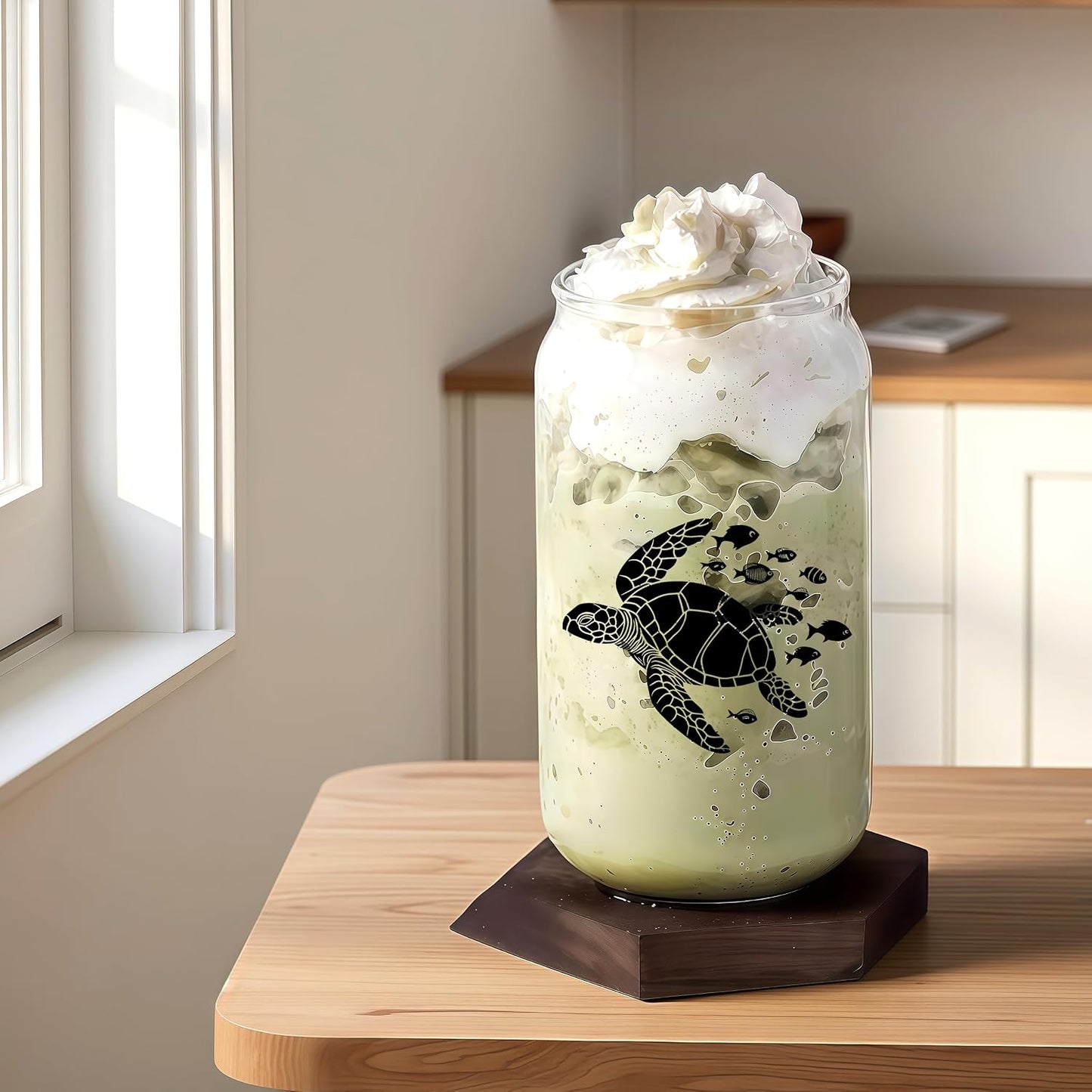 Cute Owl Glass Cup With Lids And Straws, Owl Gift For Women, IIced, Coffee, Smoothie, Cocktail, Beer, Whiskey, Soda, Matcha,16 Oz, Home Office Table Desk Decoration!