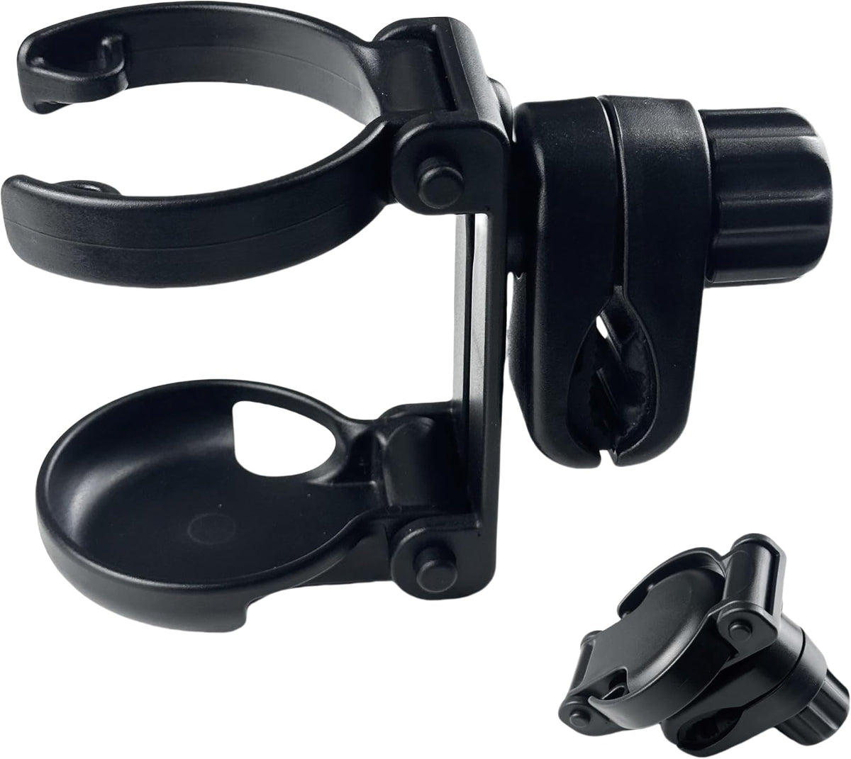 Foldable Baby Stroller Parent Cup Holder, Universal Plastic Drink Holder with Anti - Slip Clamp, Suitable for Bottles, for Strollers, Outdoor Fishing, Picnics, Camping.