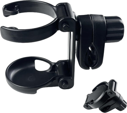 Foldable Baby Stroller Parent Cup Holder, Universal Plastic Drink Holder with Anti - Slip Clamp, Suitable for Bottles, for Strollers, Outdoor Fishing, Picnics, Camping.