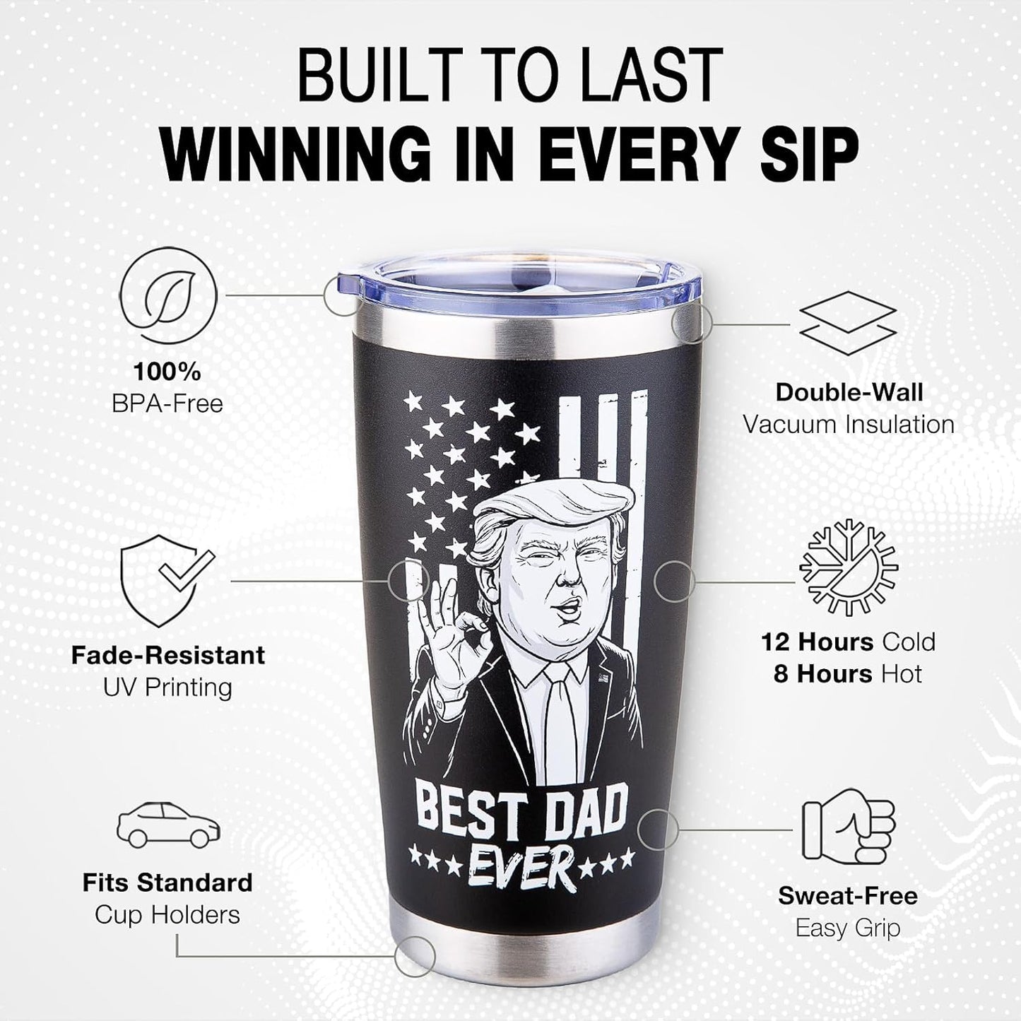Gifts for Mom from Daughter Son - Funny Mothers Day Gift, Best Mom Ever Gifts, Unique Cool Birthday Christmas Presents Ideas for Moms - 20oz Moms Coffee Tumbler Mug Cup, Stainless Steel Insulated