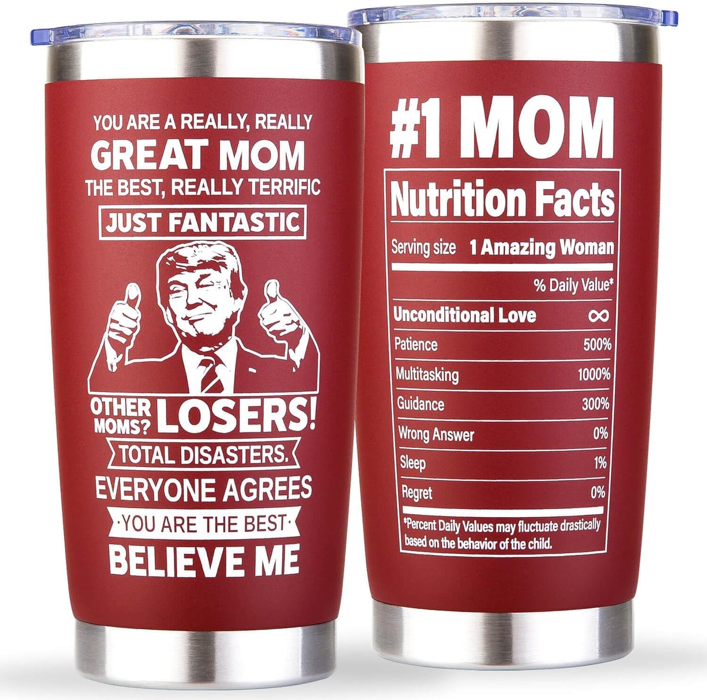 Gifts for Mom from Daughter Son - Funny Mothers Day Gift, Best Mom Ever Gifts, Unique Cool Birthday Christmas Presents Ideas for Moms - 20oz Moms Coffee Tumbler Mug Cup, Stainless Steel Insulated