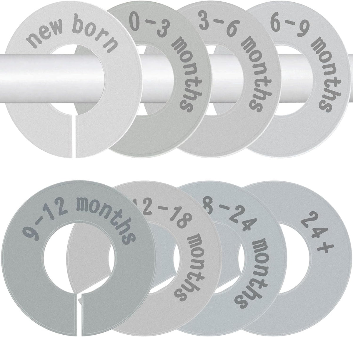 8PCS Baby Closet Dividers for Clothes,Double-Sided Baby Closet Organizer