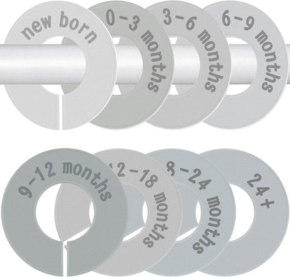 8PCS Baby Closet Dividers for Clothes,Double-Sided Baby Closet Organizer