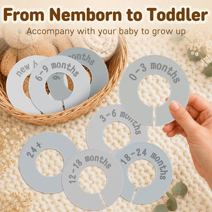 8PCS Baby Closet Dividers for Clothes,Double-Sided Baby Closet Organizer