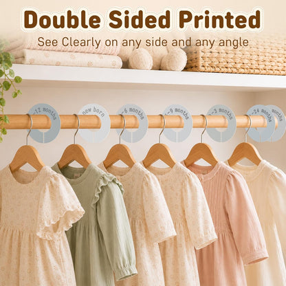 8PCS Baby Closet Dividers for Clothes,Double-Sided Baby Closet Organizer