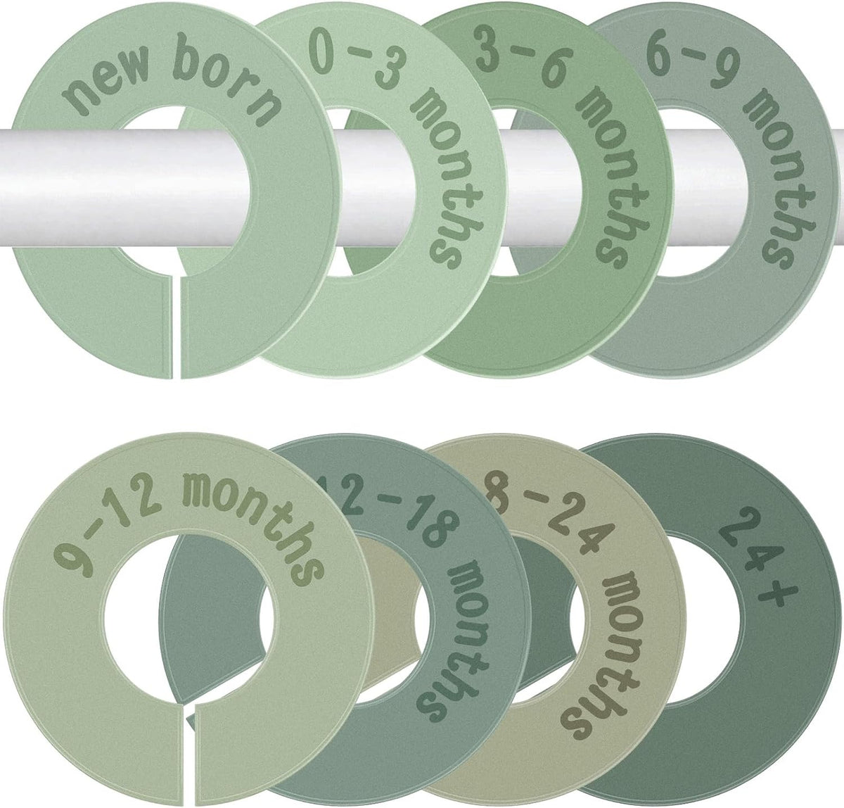 8PCS Baby Closet Dividers for Clothes,Double-Sided Baby Closet Organizer