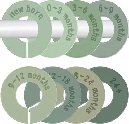 8PCS Baby Closet Dividers for Clothes,Double-Sided Baby Closet Organizer