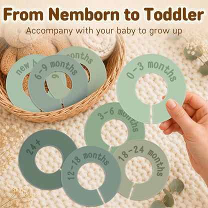 8PCS Baby Closet Dividers for Clothes,Double-Sided Baby Closet Organizer