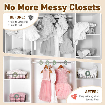 8PCS Baby Closet Dividers for Clothes,Double-Sided Baby Closet Organizer