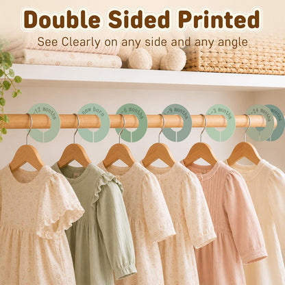 8PCS Baby Closet Dividers for Clothes,Double-Sided Baby Closet Organizer