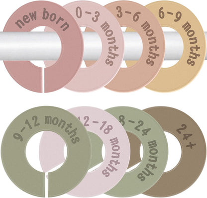 8PCS Baby Closet Dividers for Clothes,Double-Sided Baby Closet Organizer
