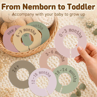 8PCS Baby Closet Dividers for Clothes,Double-Sided Baby Closet Organizer
