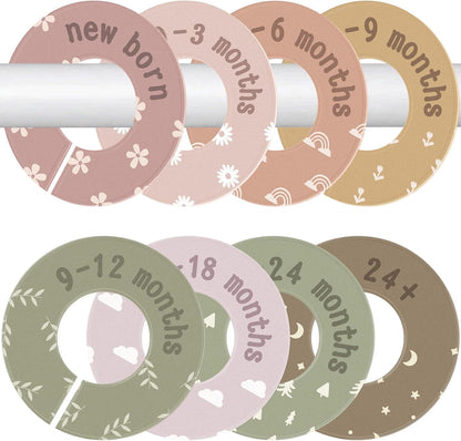 8PCS Baby Closet Dividers for Clothes,Double-Sided Baby Closet Organizer