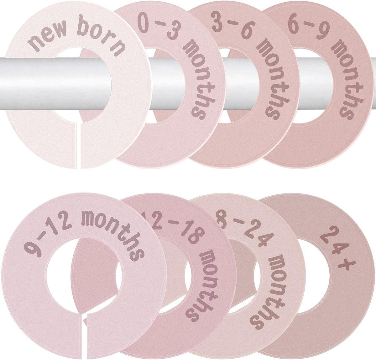 8PCS Baby Closet Dividers for Clothes,Double-Sided Baby Closet Organizer