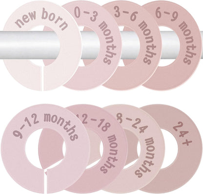 8PCS Baby Closet Dividers for Clothes,Double-Sided Baby Closet Organizer