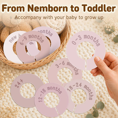 8PCS Baby Closet Dividers for Clothes,Double-Sided Baby Closet Organizer